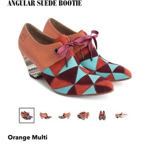 Fluevog Purpose Scheme Angular Suede bootie